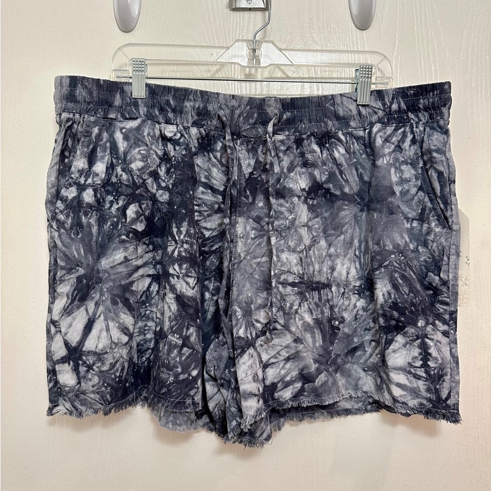 NWT Royalty For Me Women Linen Shorts Plus Tie Dye Summer Beach Size 2X